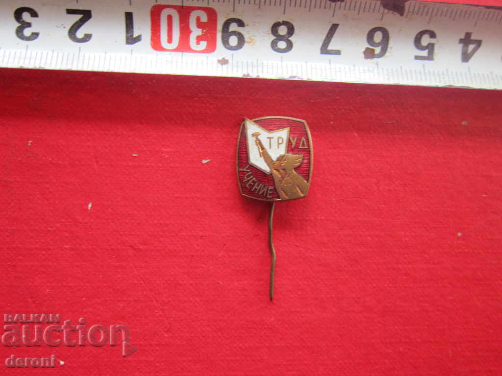 Russian badge Labor Teaching bronze enamel with price 10.00 BGN | € 5.11 Russian badge Labor Teaching bronze enamel with price 10.00 BGN | € 5.11