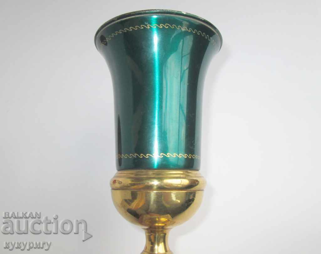 Rare Old Prize Soccer Cup USSR painted signed 1962. - 5 Rare Old Prize Soccer Cup USSR painted signed 1962. - 5