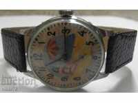 CEAS BĂRBĂTESC - ZIM - POBEDA CU CADRAN PICTAT