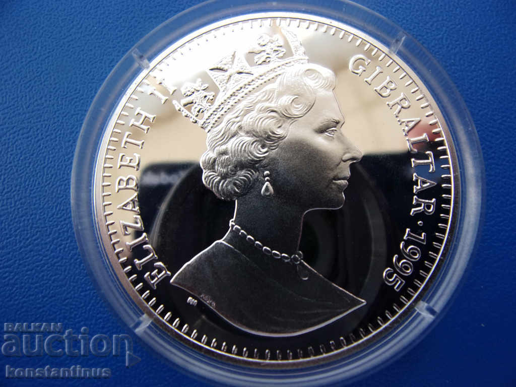 Gibraltar 21 ECU 1995 Argint UNC Rare cu preț € 33.23 | 64.99 BGN