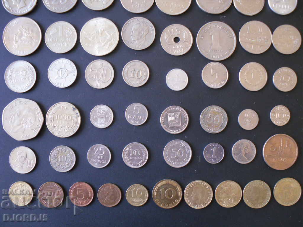 Лот чуждестранни монети, 50 броя - 6 Лот чуждестранни монети, 50 броя - 6