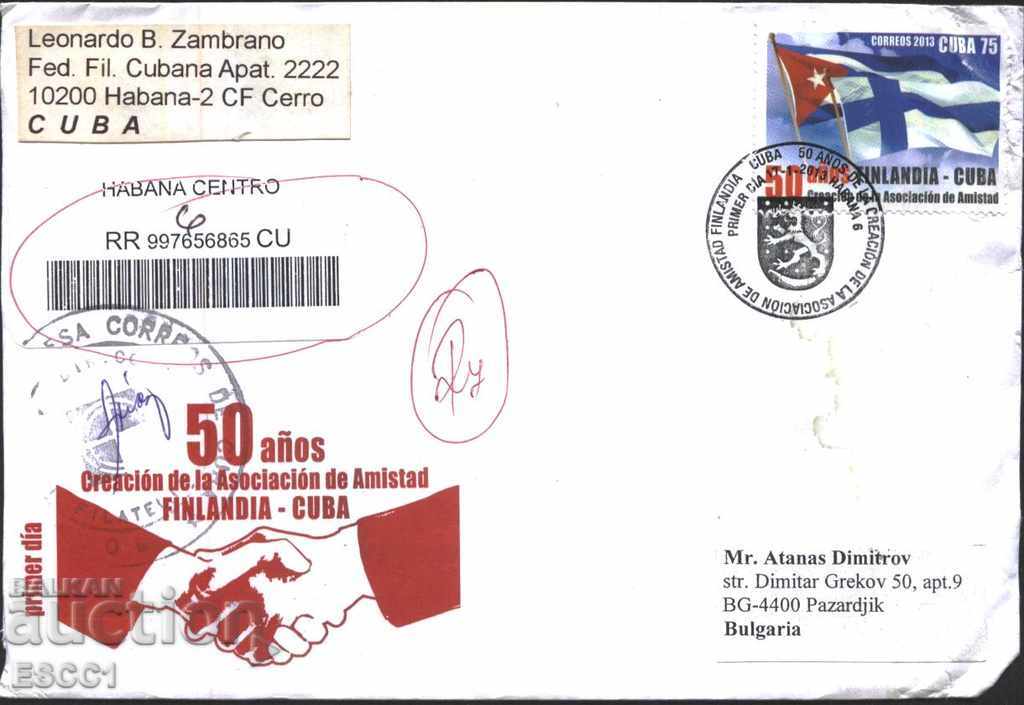 Traveled first Cuba envelope - Finland 2013 from Cuba