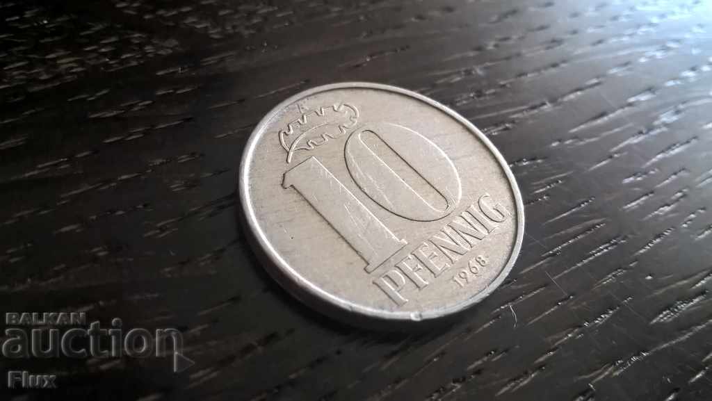 Coin - Germany - 10 pfennig 1968; Series A