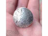 Antic inel de argint realizat manual
