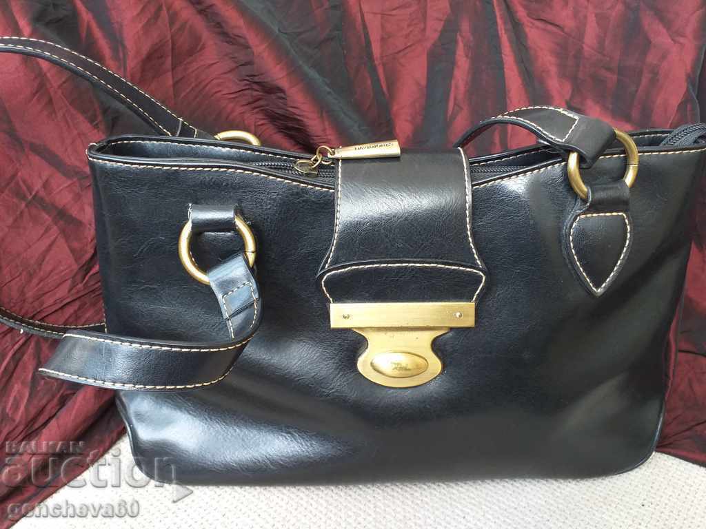 Black bag, "DAVIDJONES" - genuine leather