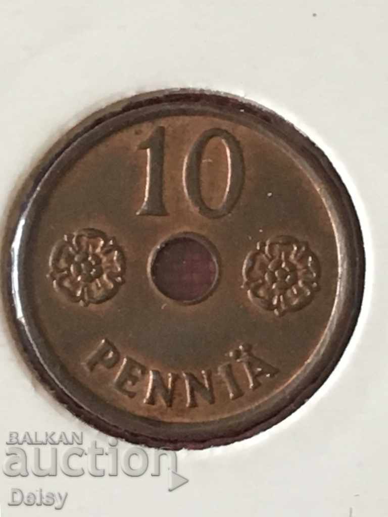 Финландия 10 пенниа 1942г.UNC!