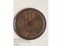 Финландия 10 пенниа 1942г.UNC!