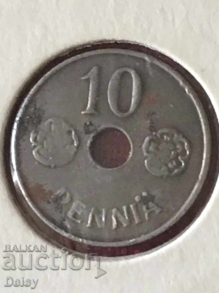 Финландия 10 пенниа 1944г.