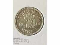 Britain 6 pence 1944