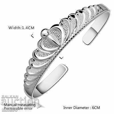 Auction silver plated bracelet with ornaments Auction silver plated bracelet with ornaments