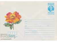 Postal envelope with the sign 5 st. 1982 FLOWER 755