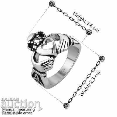 Παράδοση Ανοξείδωτο δαχτυλίδι, καρδιά Παράδοση Ανοξείδωτο δαχτυλίδι, καρδιά