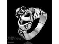 Stainless steel ring, heart