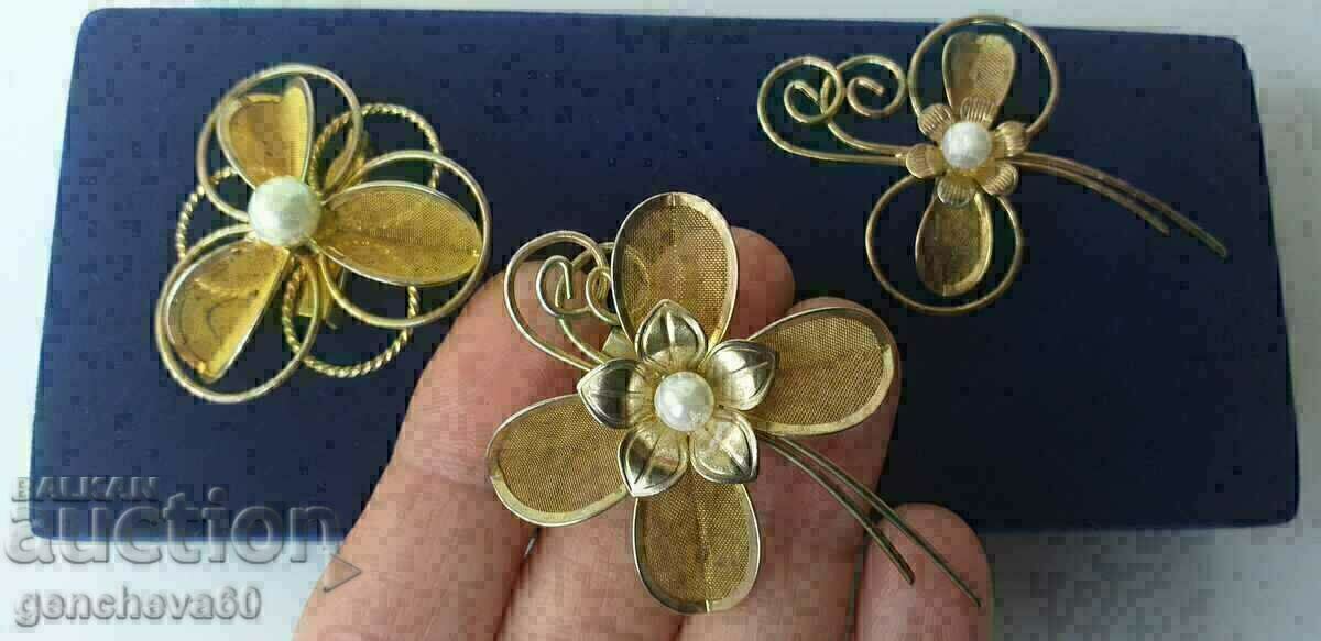 Όμορφες παλιές καρφίτσες "Τριφύλλια" με μαργαριτάρι - 5 Όμορφες παλιές καρφίτσες "Τριφύλλια" με μαργαριτάρι - 5