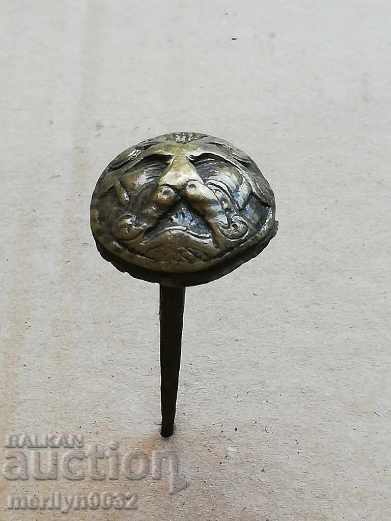 Parts flintlock gun ball nail bronze bracelet - 7 Parts flintlock gun ball nail bronze bracelet - 7