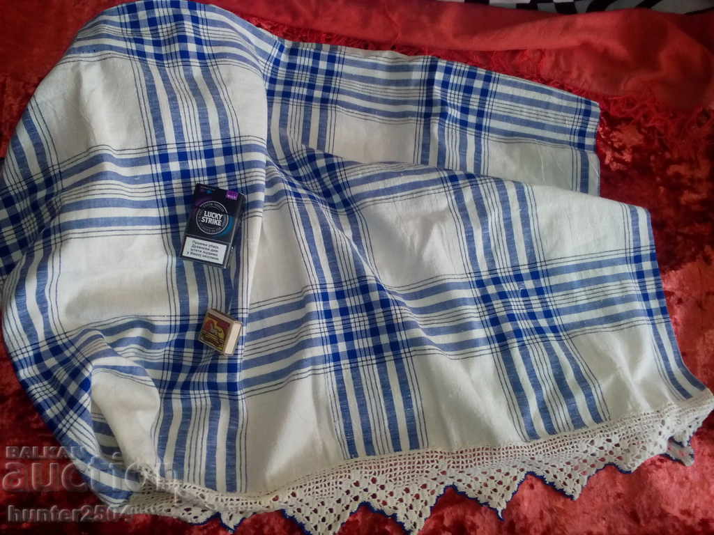 Cover for one bed, bed sheet, border, 2 colors. lace, min. century,..