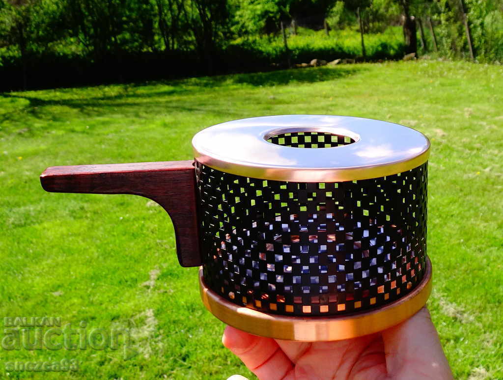 Χάλκινο μαγκάλι για θέρμανση, κηροπήγιο, απωθητικό. - 6