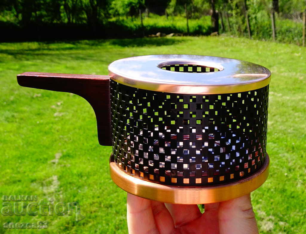Copper brazier for heating, candlestick, repellent.