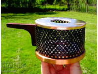 Copper brazier for heating, candlestick, repellent.