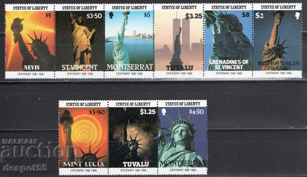1986. Colonies. 100 Years Statue of Liberty, New York. Strip.