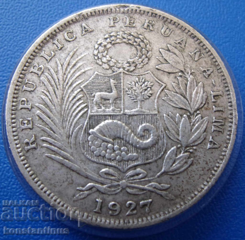 Peru ½ sare 1927 argint rar cu preț € 17.90 | 35.01 BGN Peru ½ sare 1927 argint rar cu preț € 17.90 | 35.01 BGN