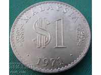 Malaezia 1 Riggit 1971 Moneda rară mare