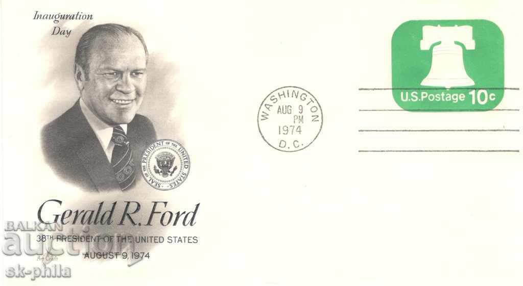 Postage envelope - President Gerald Ford