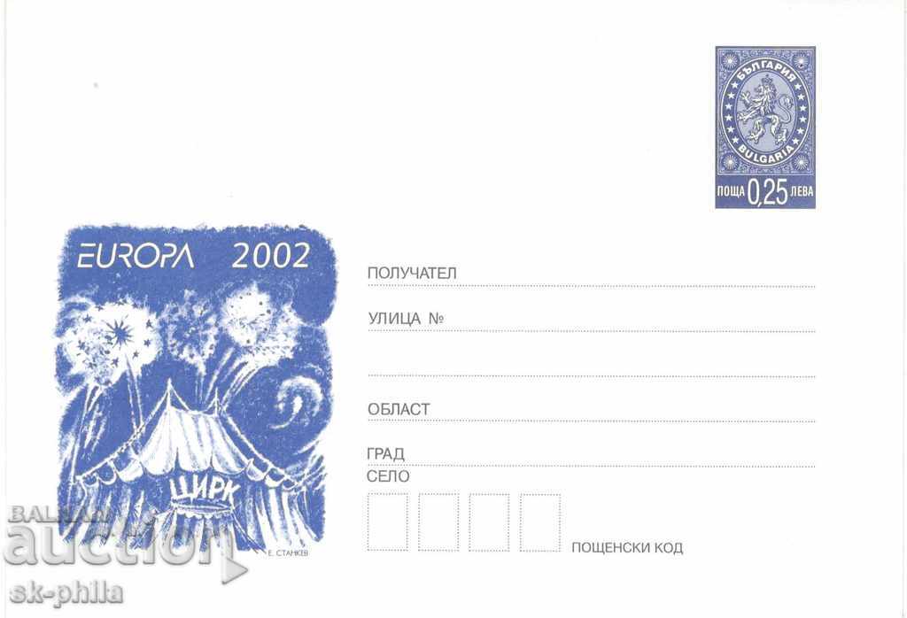 Postage envelope - Europe 2002