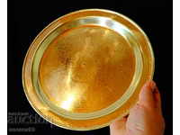 An old brass tray 26 cm.