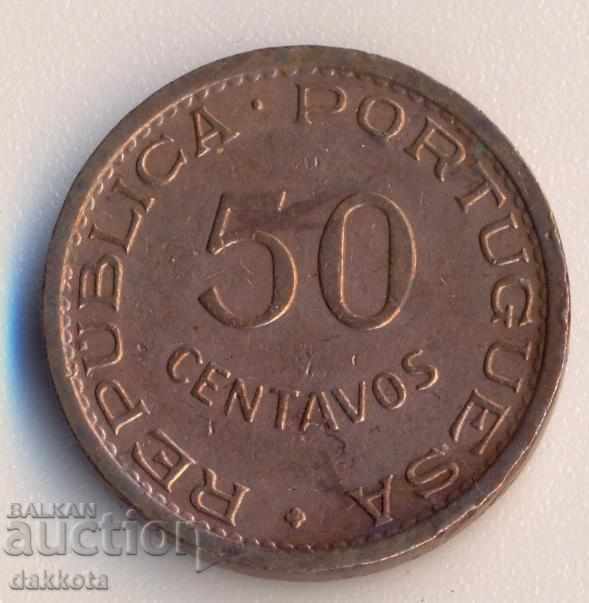 Португалско Сан Томе и Принсипи 50 сентавос 1971 година