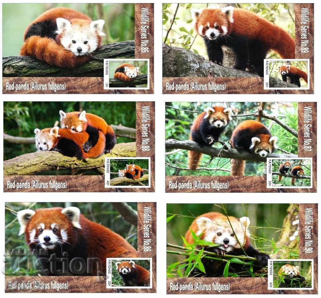 Curățați blocurile Faună roșie Panda 2019 din Tongo