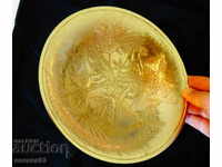 Ψηλή χάλκινη φρουτιέρα με παπαγάλους 430 γρ