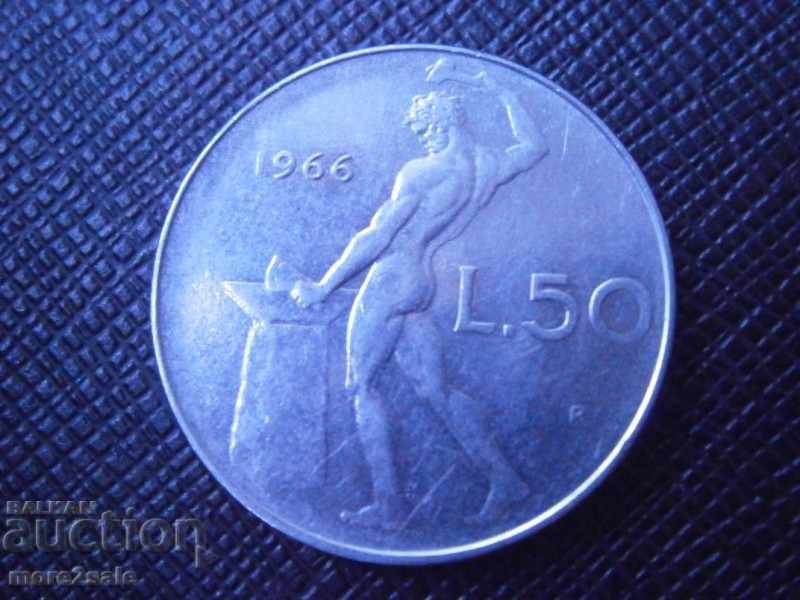50 LEI 1966 - ITALY - THE COIN