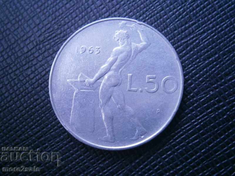 50 LEI 1963 - ITALY - THE COIN