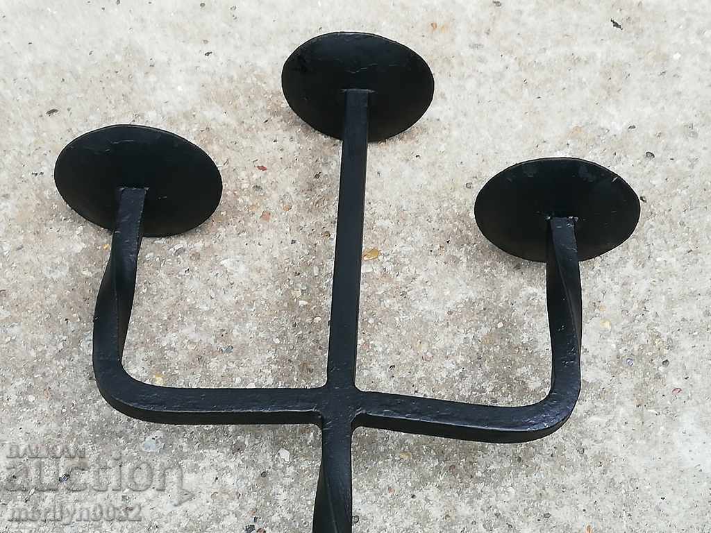 Old forged candlestick, candle, wrought iron candelabra - 6 Old forged candlestick, candle, wrought iron candelabra - 6