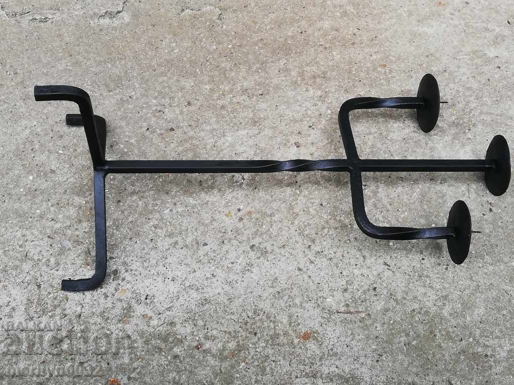 Old forged candlestick, candle, wrought iron candelabra - 7 Old forged candlestick, candle, wrought iron candelabra - 7