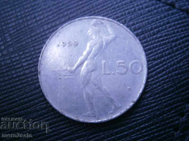 50 LEI 1959 YEAR - ITALY - THE COIN