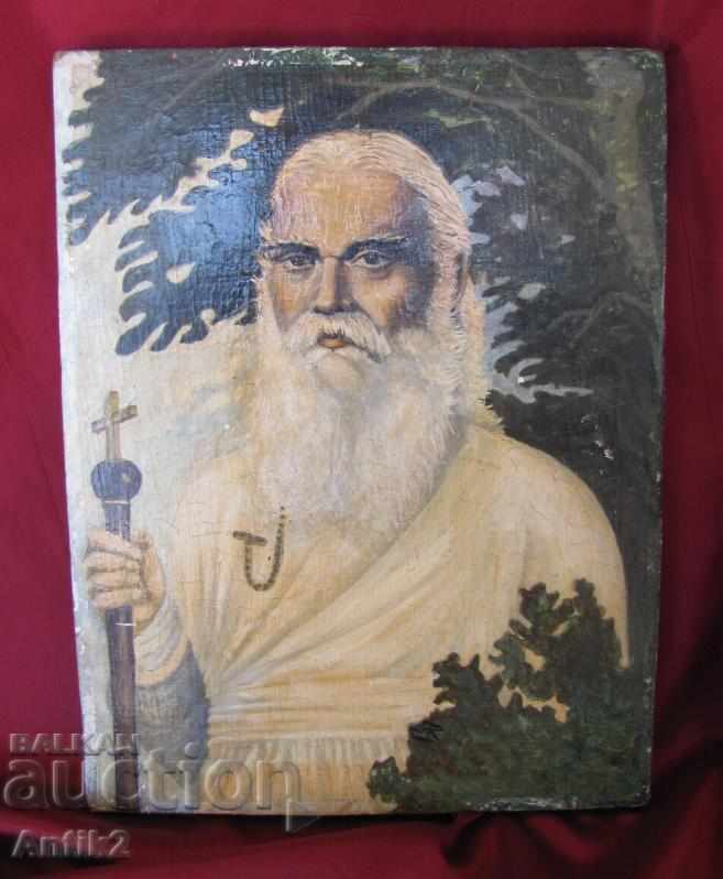 Old original painting of St. Seraphim. Rare - 6 Old original painting of St. Seraphim. Rare - 6