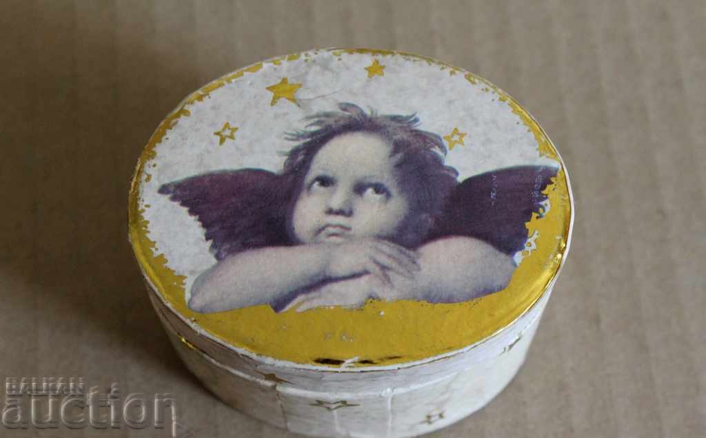 OLD ROYAL CARDBOARD BOX BOX WITH ANGEL ANGEL