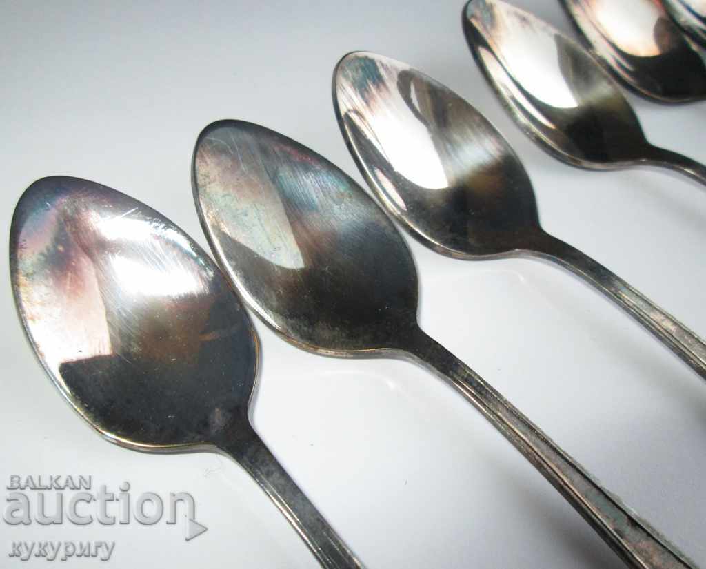 Set of beautiful 6 spoons of silver melchior silver - 5