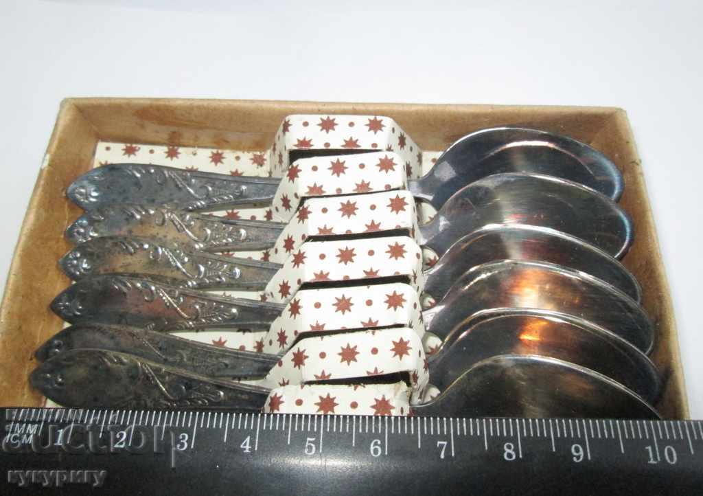 Set of beautiful 6 spoons of silver melchior silver - 7