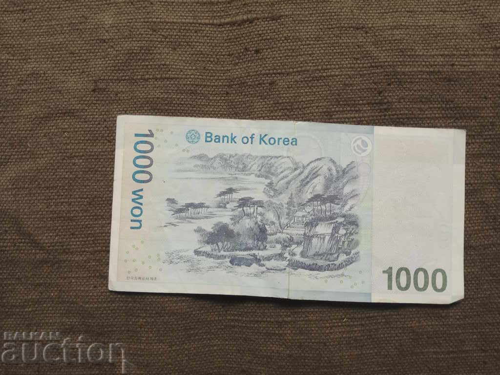 1000 Won 2006 South Korea with price 2.00 BGN | € 1.02 1000 Won 2006 South Korea with price 2.00 BGN | € 1.02