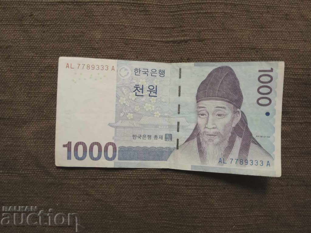 1000 вон 2006  Южна Корея