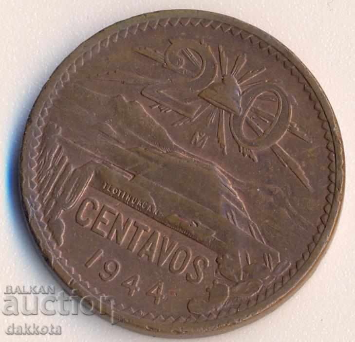 Мексико 20 сентавос 1944 година