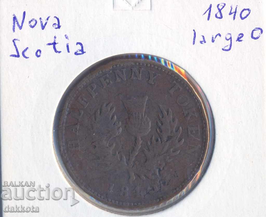 Nova Scotia 1/2 penny 1840 ani