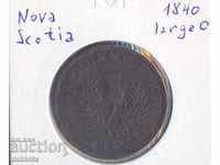 Nova Scotia 1/2 penny 1840 year