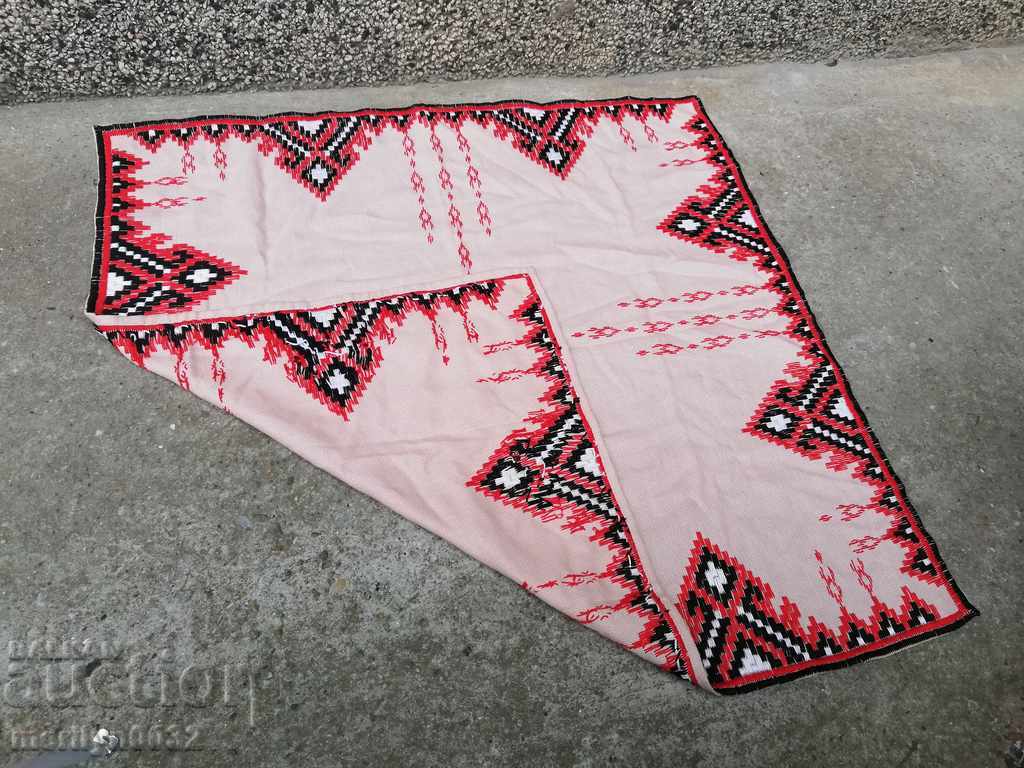 Old embroidered cardboard, tablecloth, millet, Bulgarian embroidery with price 46.00 BGN | € 23.52 Old embroidered cardboard, tablecloth, millet, Bulgarian embroidery with price 46.00 BGN | € 23.52