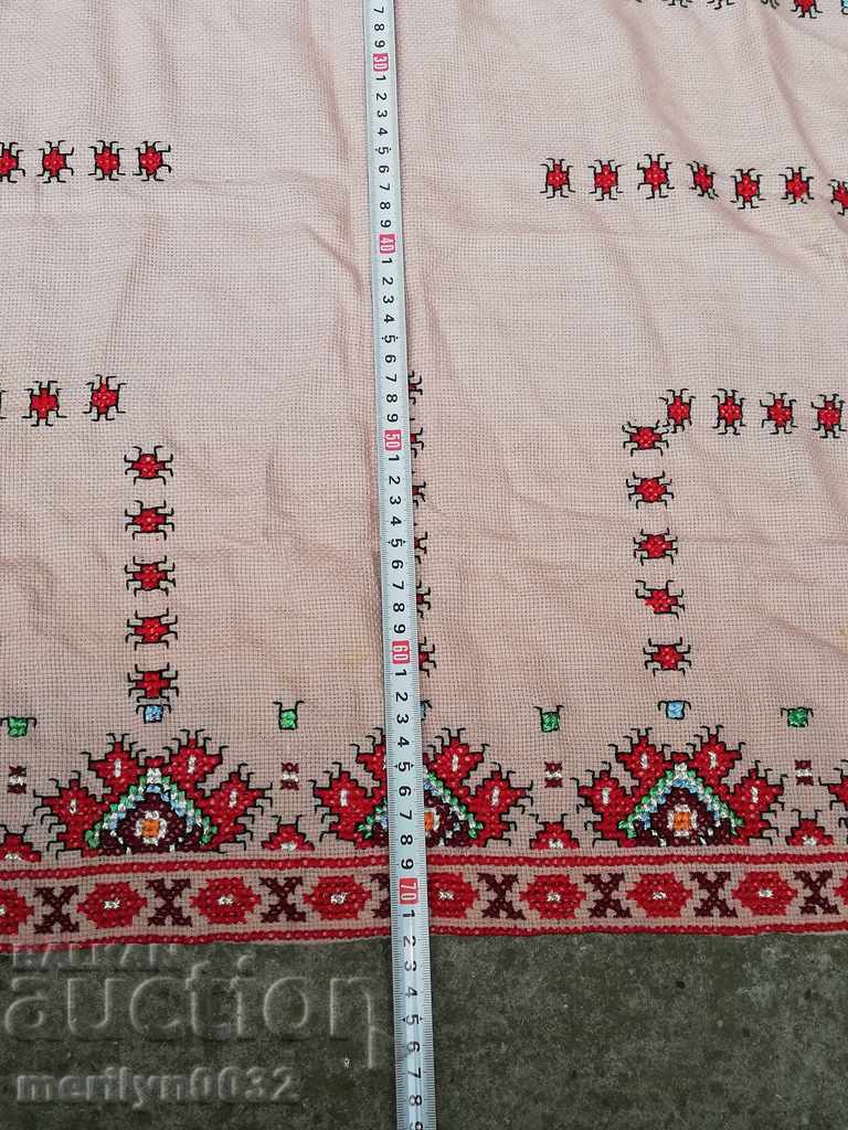 Old embroidered cardboard, tablecloth, millet, Bulgarian embroidery with price 46.00 BGN | € 23.52 Old embroidered cardboard, tablecloth, millet, Bulgarian embroidery with price 46.00 BGN | € 23.52