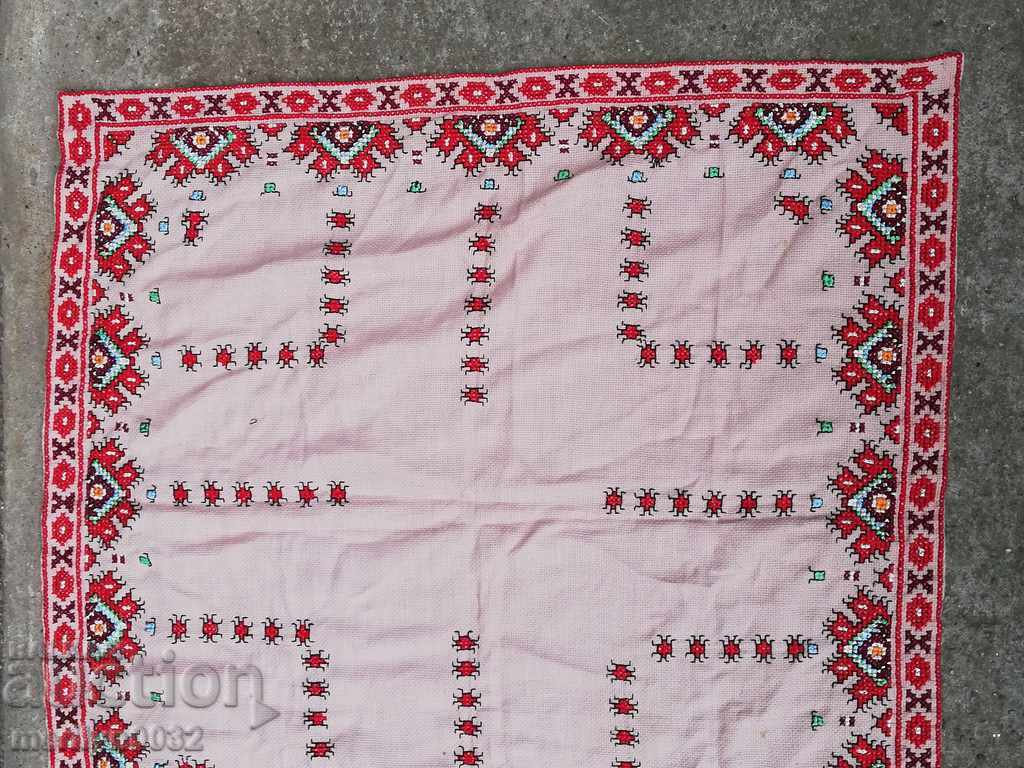 Old embroidered cardboard, tablecloth, millet, Bulgarian embroidery - 6 Old embroidered cardboard, tablecloth, millet, Bulgarian embroidery - 6