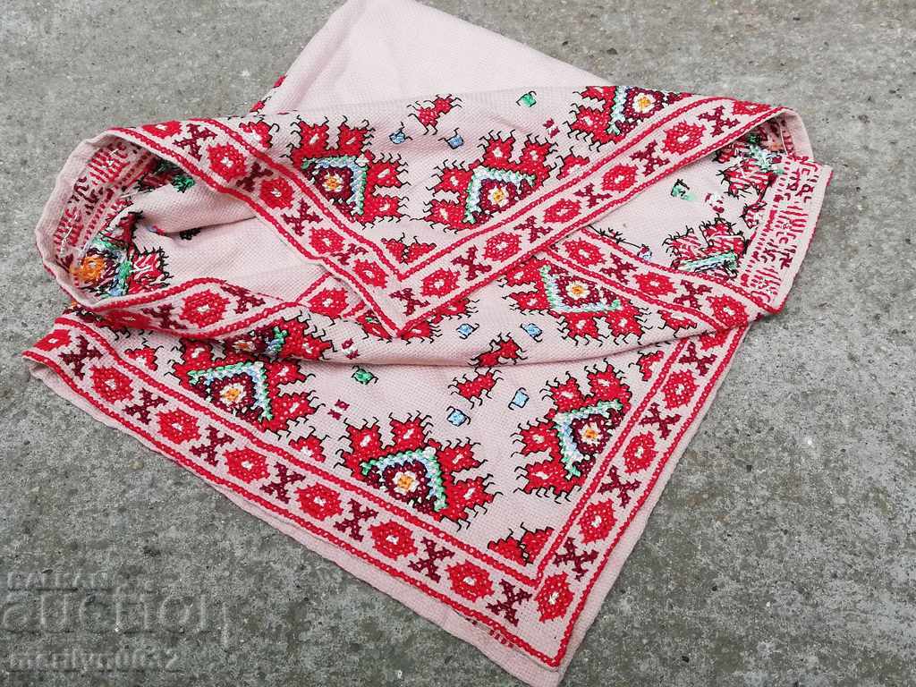 Old embroidered cardboard, tablecloth, millet, Bulgarian embroidery - 7 Old embroidered cardboard, tablecloth, millet, Bulgarian embroidery - 7